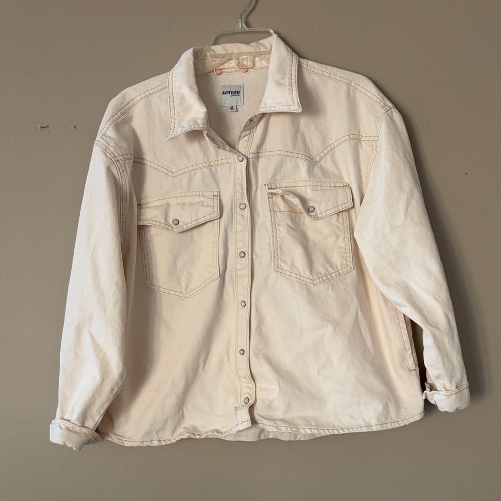 Kensie Off-White Jean Jacket for Women
